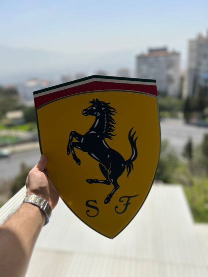 Ferrari Wandschild für die Garage Deko Wandkunst