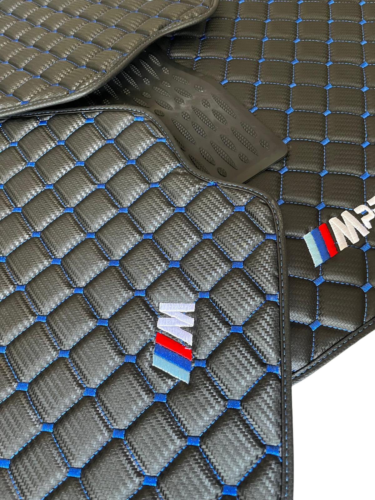 For BMW M4 Leder Fußmatten Maßgeschneidert