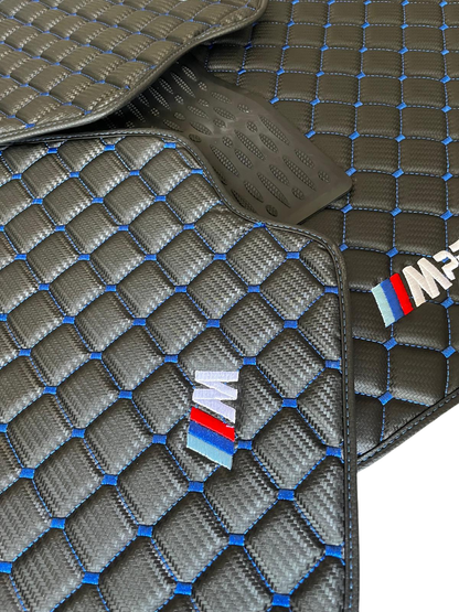 For BMW M4 Leder Fußmatten Maßgeschneidert