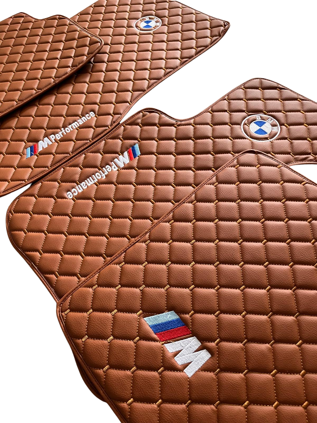 For BMW M Performance Leder Fußmatten Maßgeschneidert