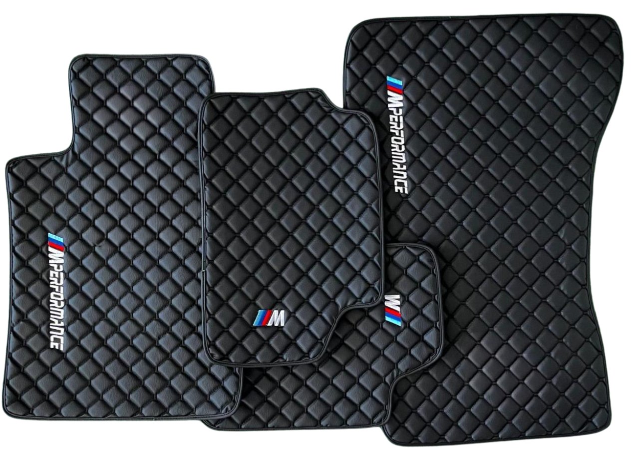 For BMW M Performance Leder Fußmatten Maßgeschneidert