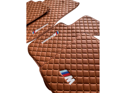 For BMW M Performance Leder Fußmatten Maßgeschneidert
