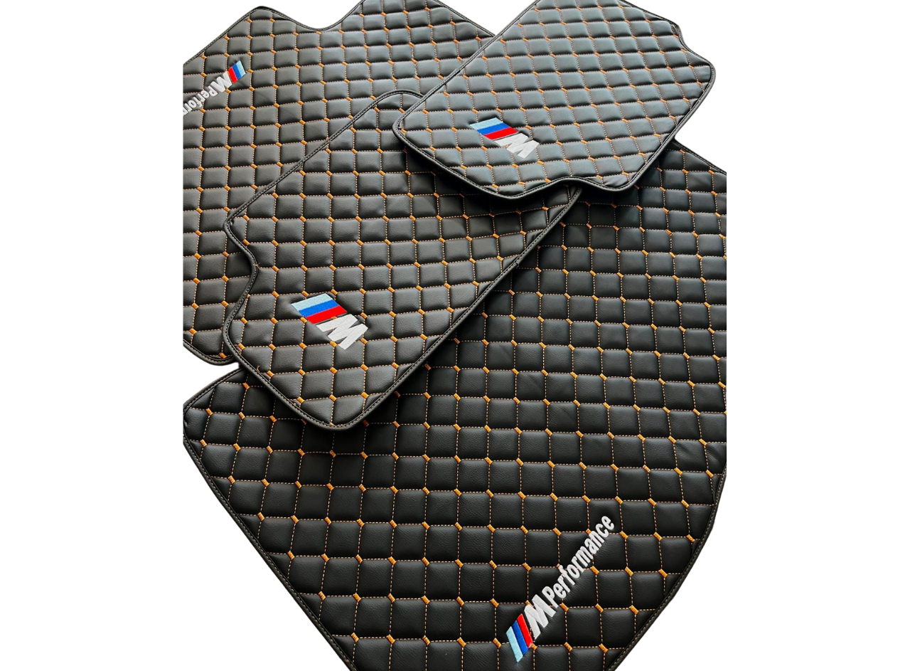 For BMW M Performance Leder Fußmatten Maßgeschneidert