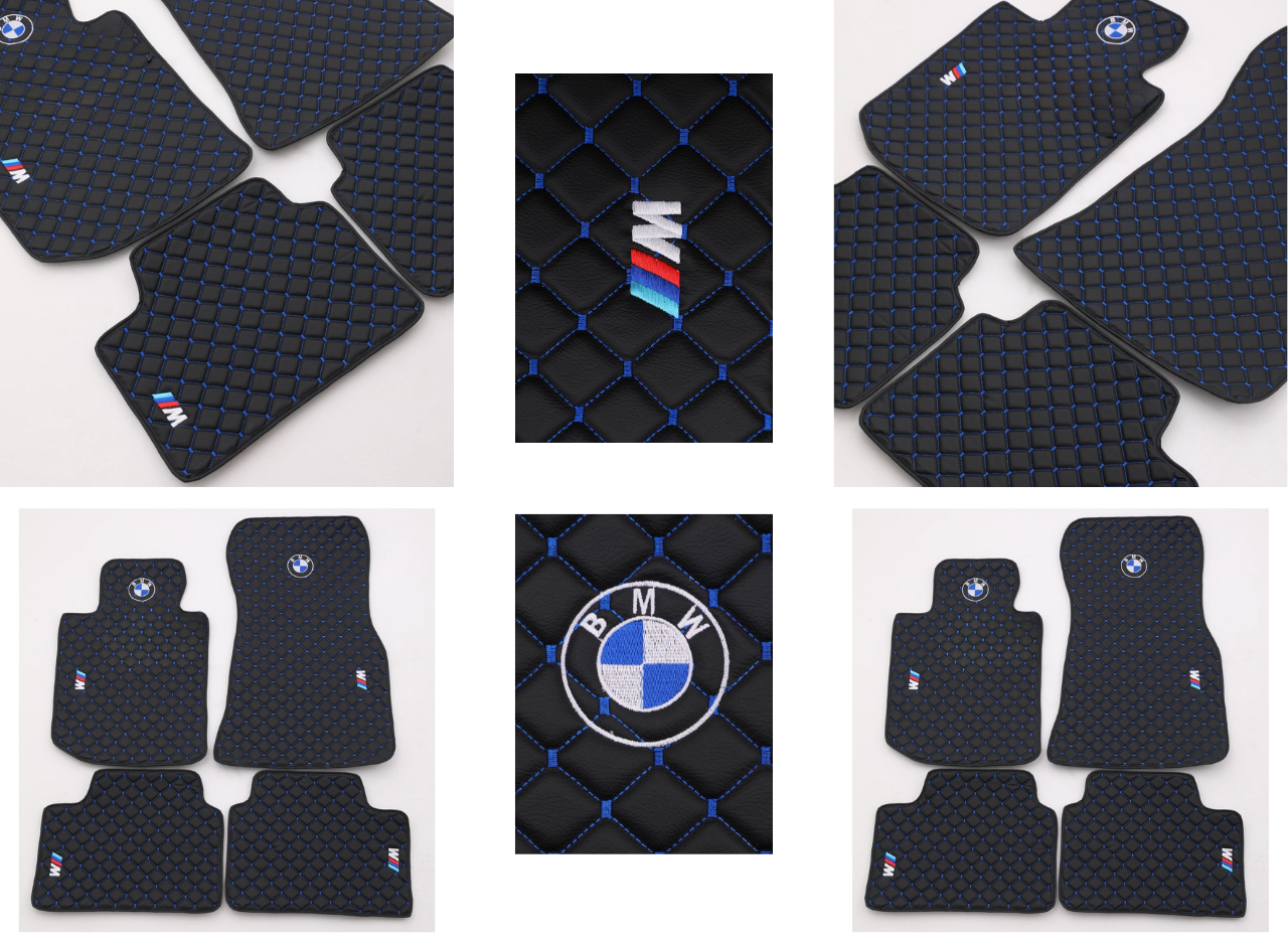 BMW Leder Fußmatten für alle Modelle Maßgeschneidert M2 M3 M4 M5 M8