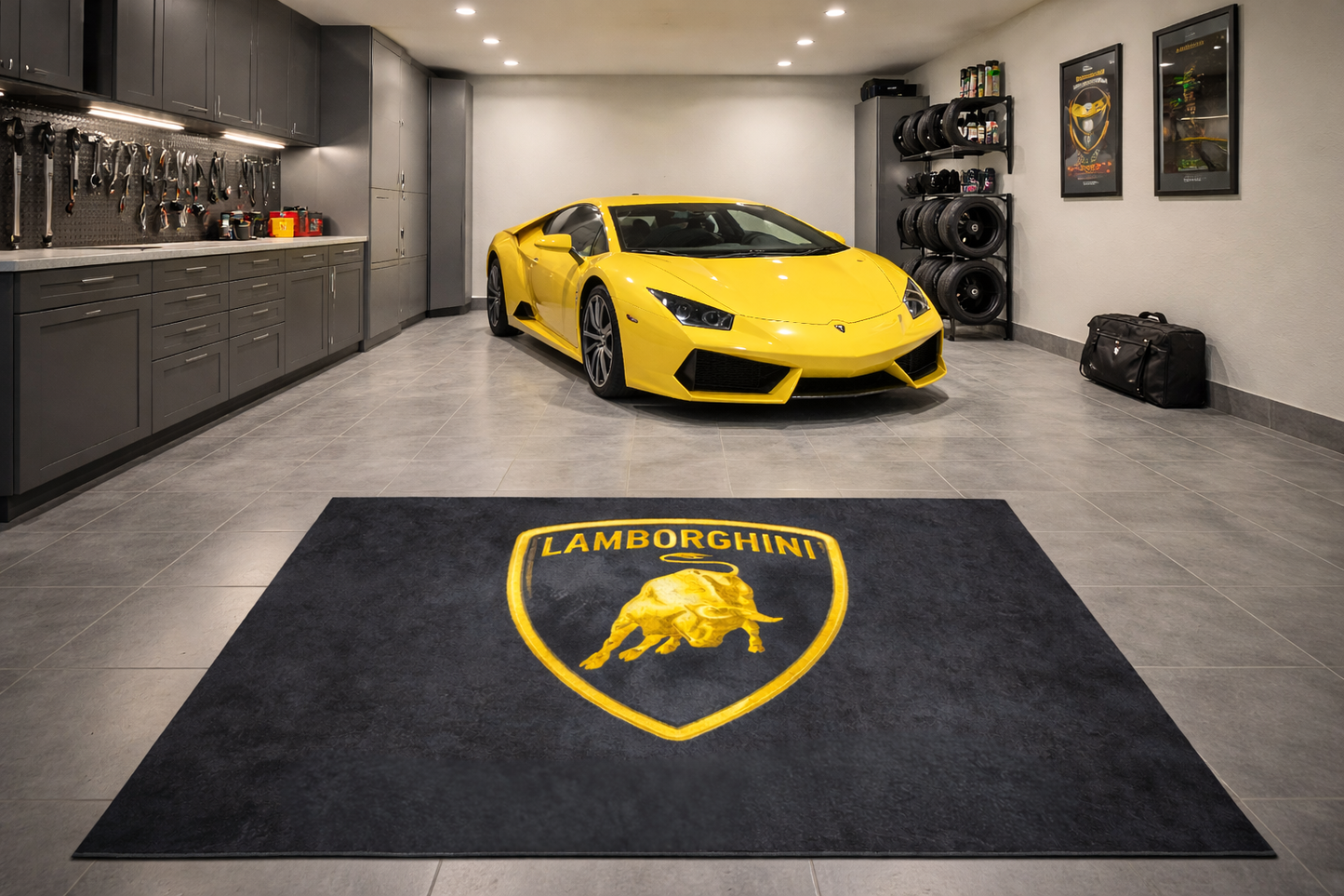 Lamborghini Garagenteppich 150x220 cm Für Garage Büro Zuhause