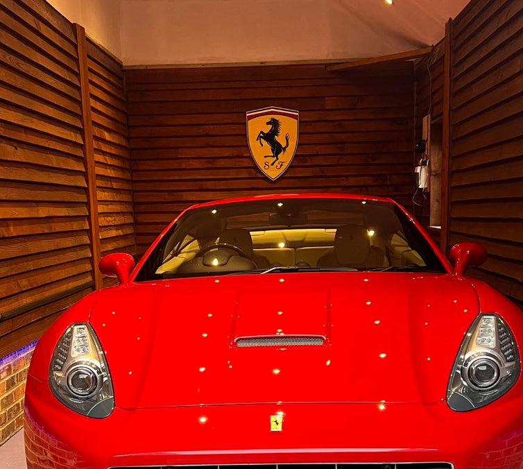 Ferrari Wandschild für die Garage Deko Wandkunst