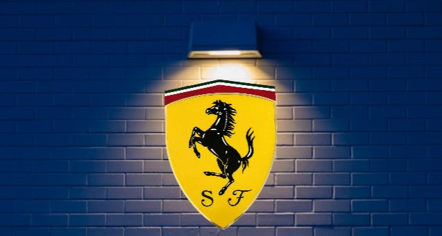 Ferrari Wandschild für die Garage Deko Wandkunst