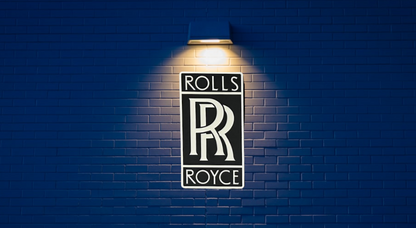 Rolls Royce Logo Wandschild für die Garage Deko Wandkunst