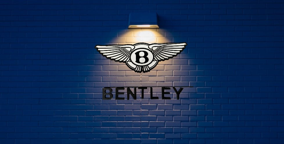 Bentley Logo Wandschild Garage Premium Wanddeko für Auto Liebhaber Geschenk Männer