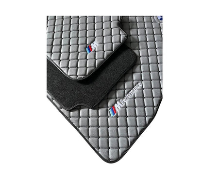 For BMW M Performance Leder Fußmatten Maßgeschneidert