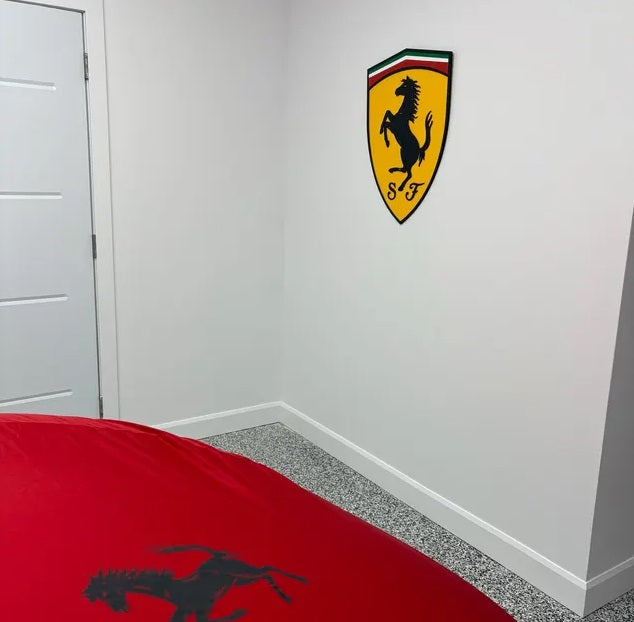 Ferrari Wandschild für die Garage Deko Wandkunst