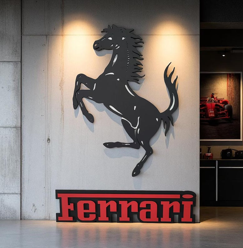 Ferrari Wandschild Deko Wandkunst