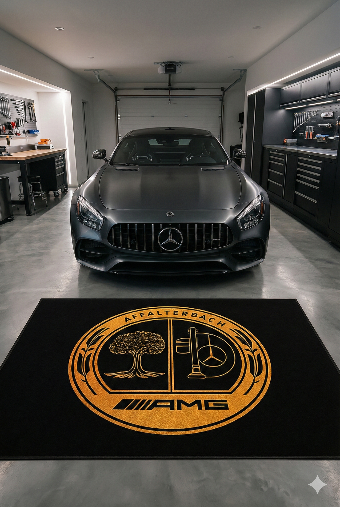 Mercedes Benz AMG Garagenteppich 150x220 cm Für Garage Büro Zuhause