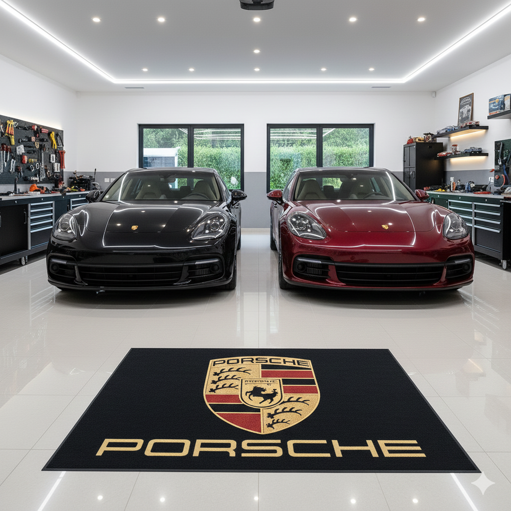 Porsche Garagenteppich 150x220 cm Für Garage Büro Zuhause
