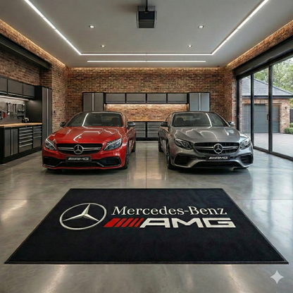 Mercedes Benz AMG Garagenteppich 150x220 cm Für Garage Büro Zuhause