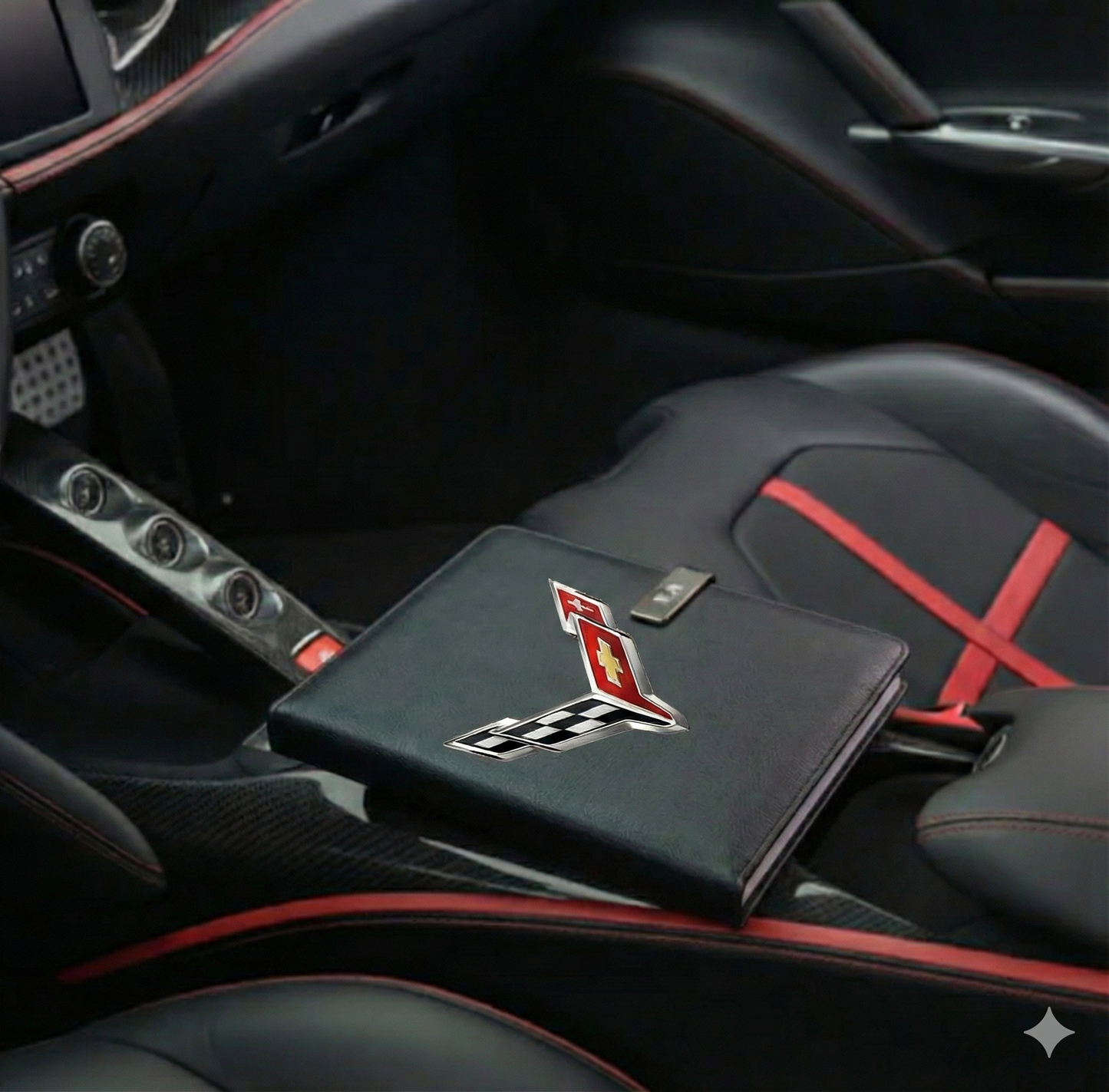 Corvette Tagebuch Notizbuch Personalisierbaren Initialen