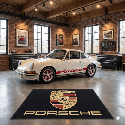 Porsche Garagenteppich 150x220 cm Für Garage Büro Zuhause