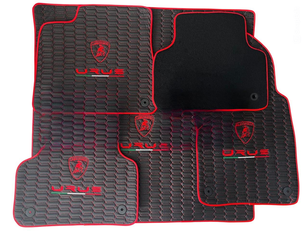 Lamborghini Urus Fußmatten Set Leder Kissen Kofferraummatte