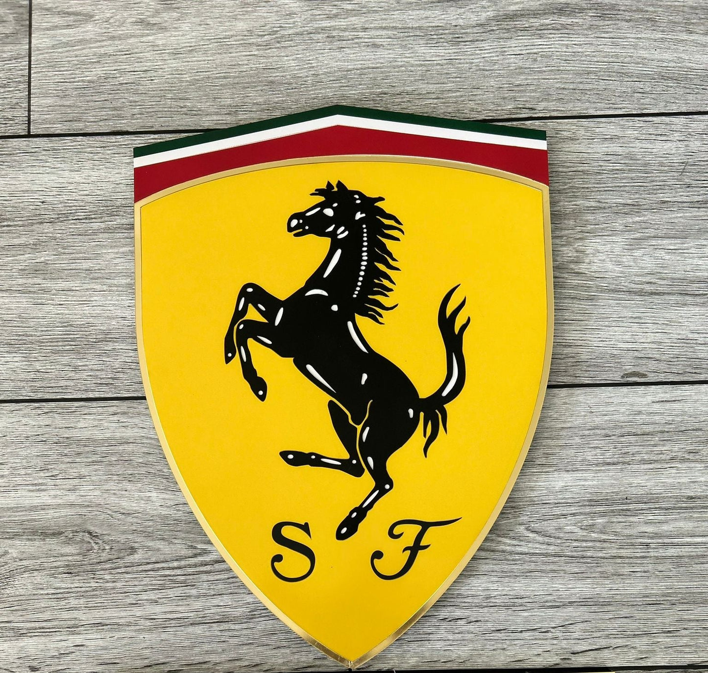 Ferrari Wandschild für die Garage Deko Wandkunst