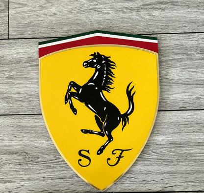 Ferrari Wandschild für die Garage Deko Wandkunst
