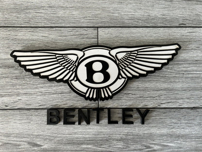 Bentley Logo Wandschild Garage Premium Wanddeko für Auto Liebhaber Geschenk Männer