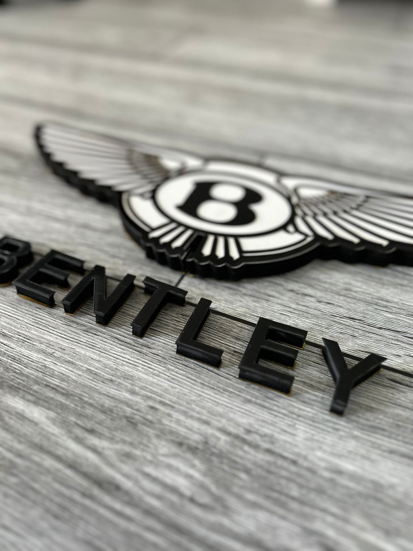Bentley Logo Wandschild Garage Premium Wanddeko für Auto Liebhaber Geschenk Männer