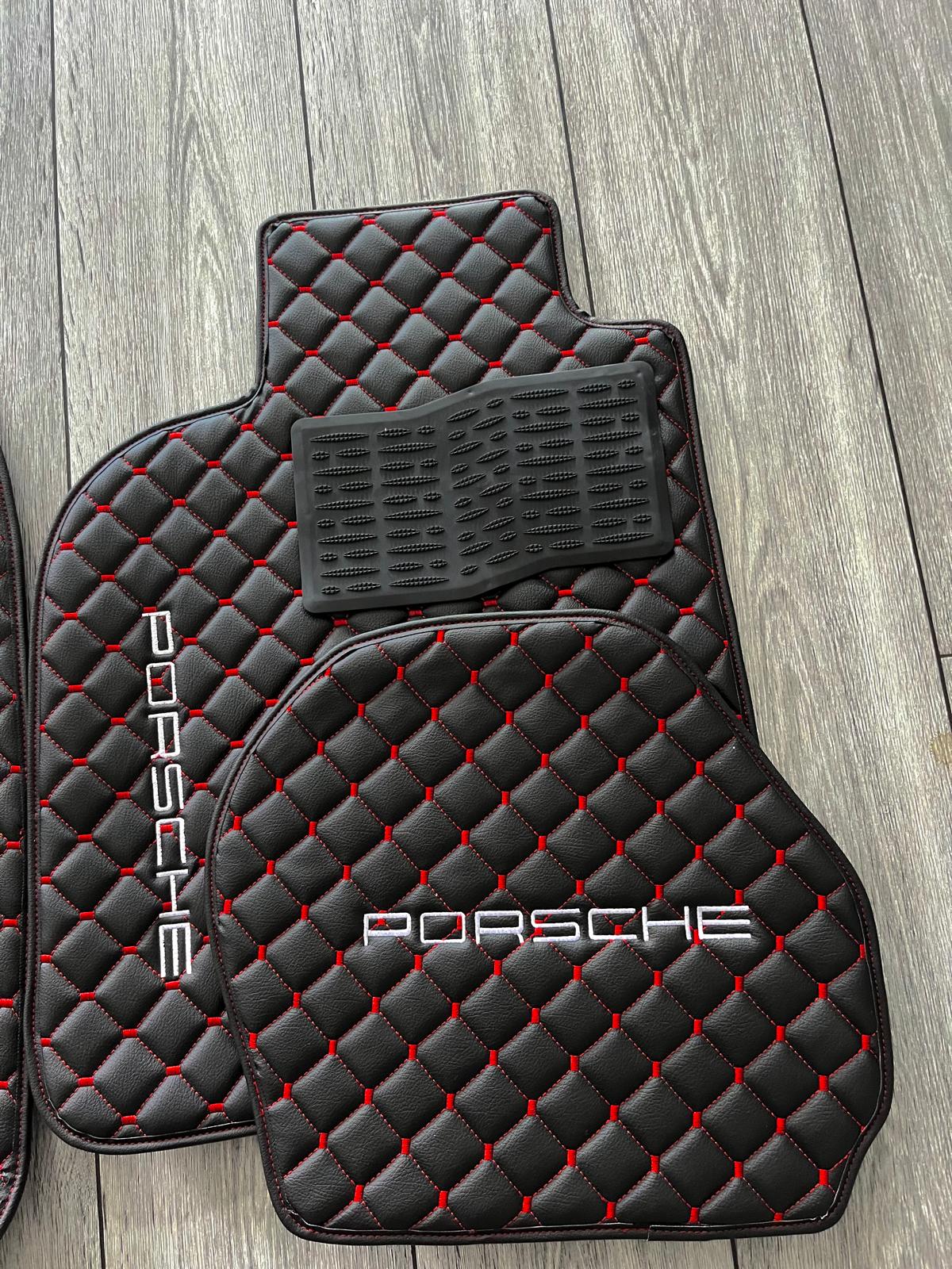 Porsche Leder Fußmatten Maßgeschneidert