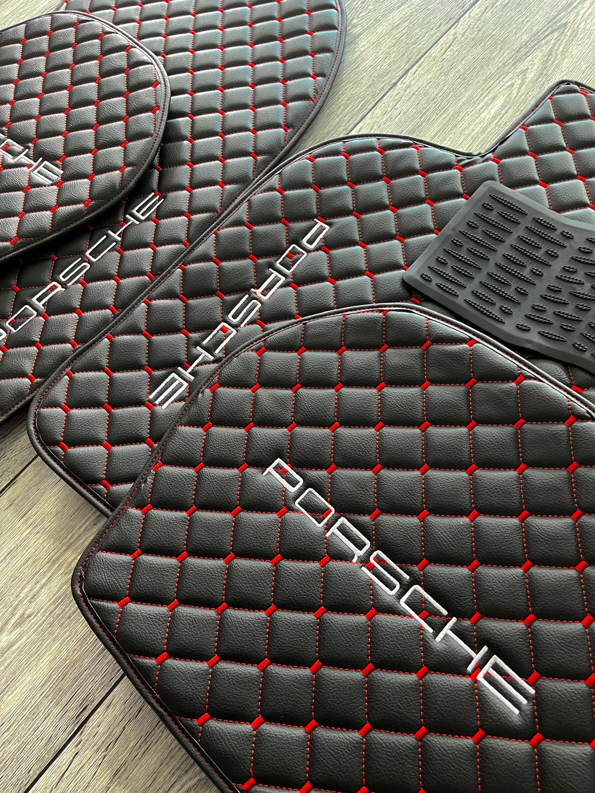 Porsche Leder Fußmatten Maßgeschneidert