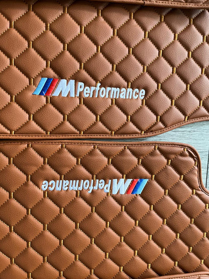 For BMW M5 Leder Fußmatten Maßgeschneidert