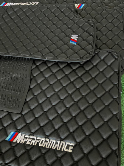 For BMW M5 Leder Fußmatten Maßgeschneidert