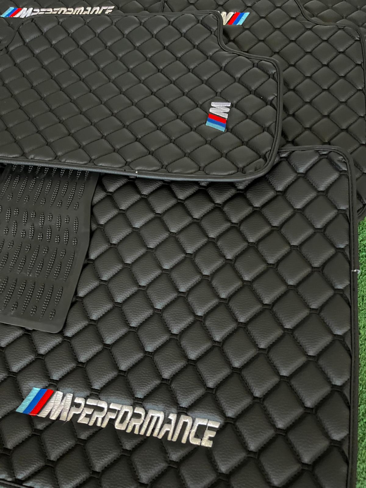 For BMW M4 Leder Fußmatten Maßgeschneidert