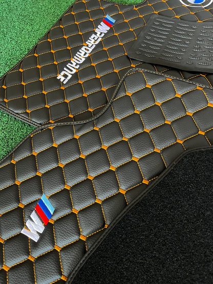 For BMW M3 Leder Fußmatten Maßgeschneidert