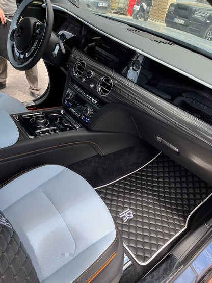 Rolls Royce Leder Fußmatten Maßgeschneidert Wasserdicht