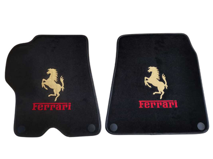 Ferrari Fußmatten Maßgeschneiderte Teppichmatten aus Velours mit individueller Naht