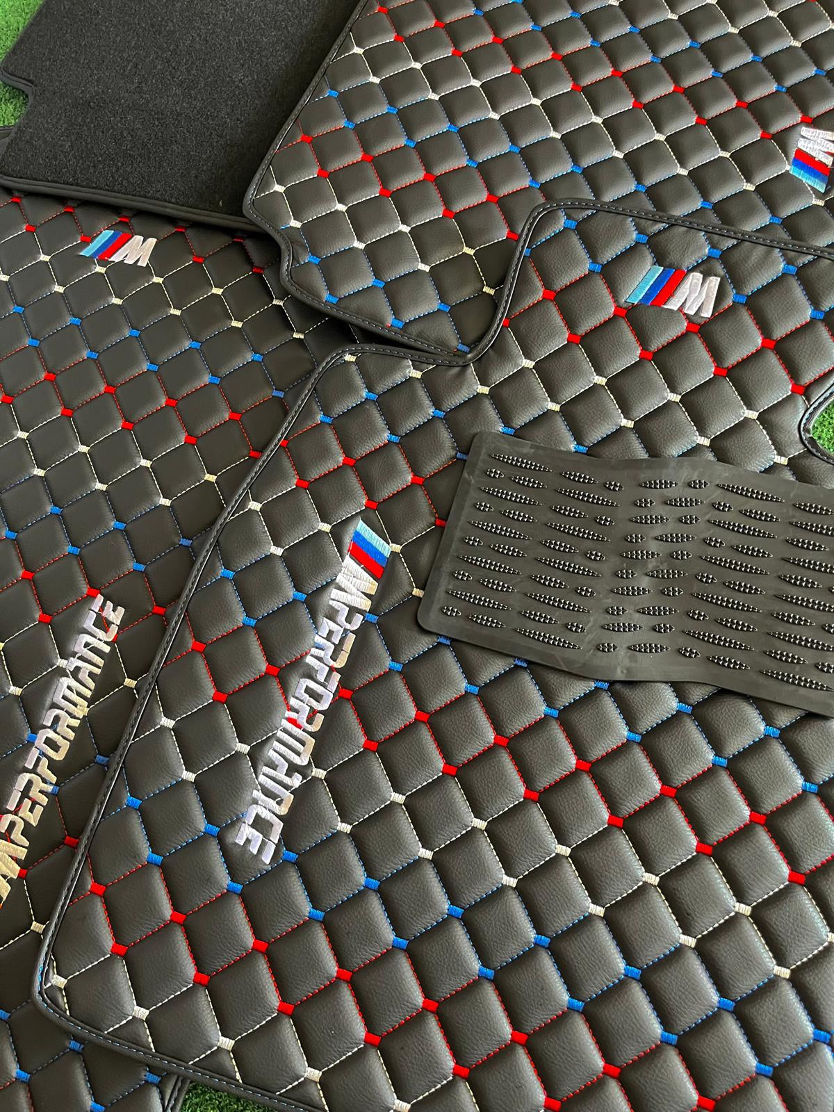 For BMW M Performance Leder Fußmatten Maßgeschneidert