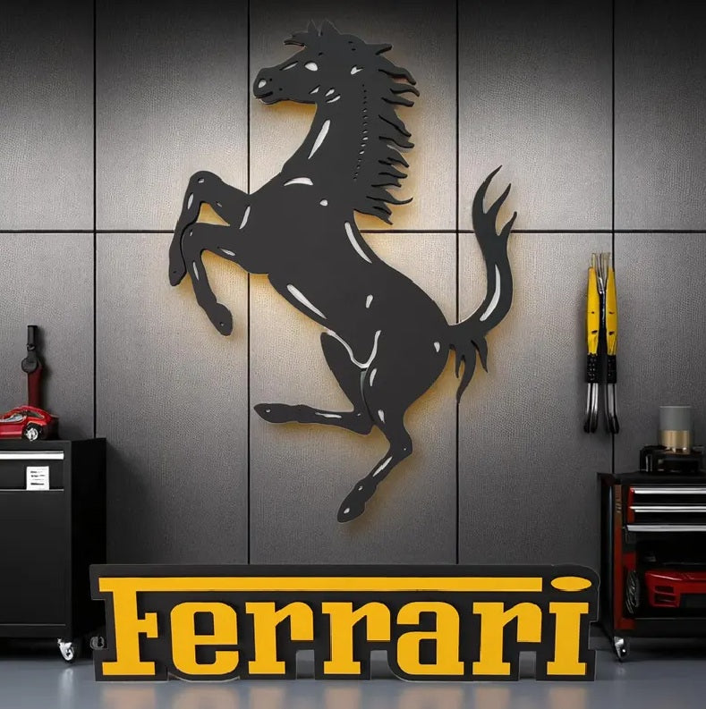 Ferrari Wandschild Deko Wandkunst