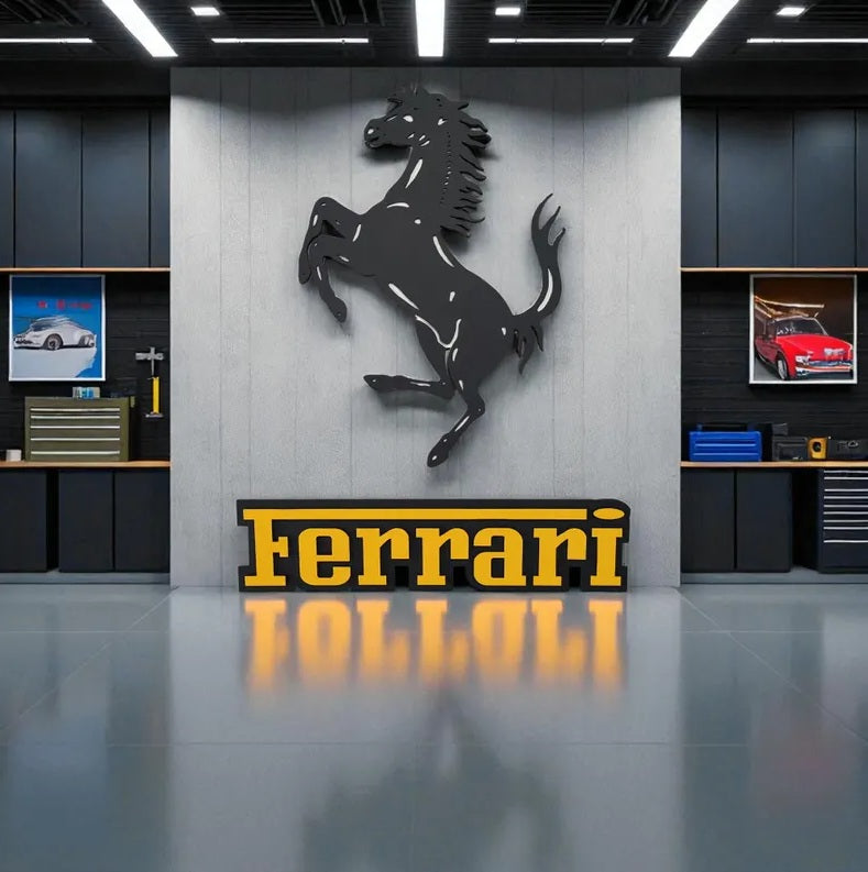 Ferrari Wandschild Deko Wandkunst