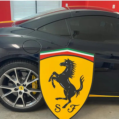 Ferrari Wandschild für die Garage Deko Wandkunst