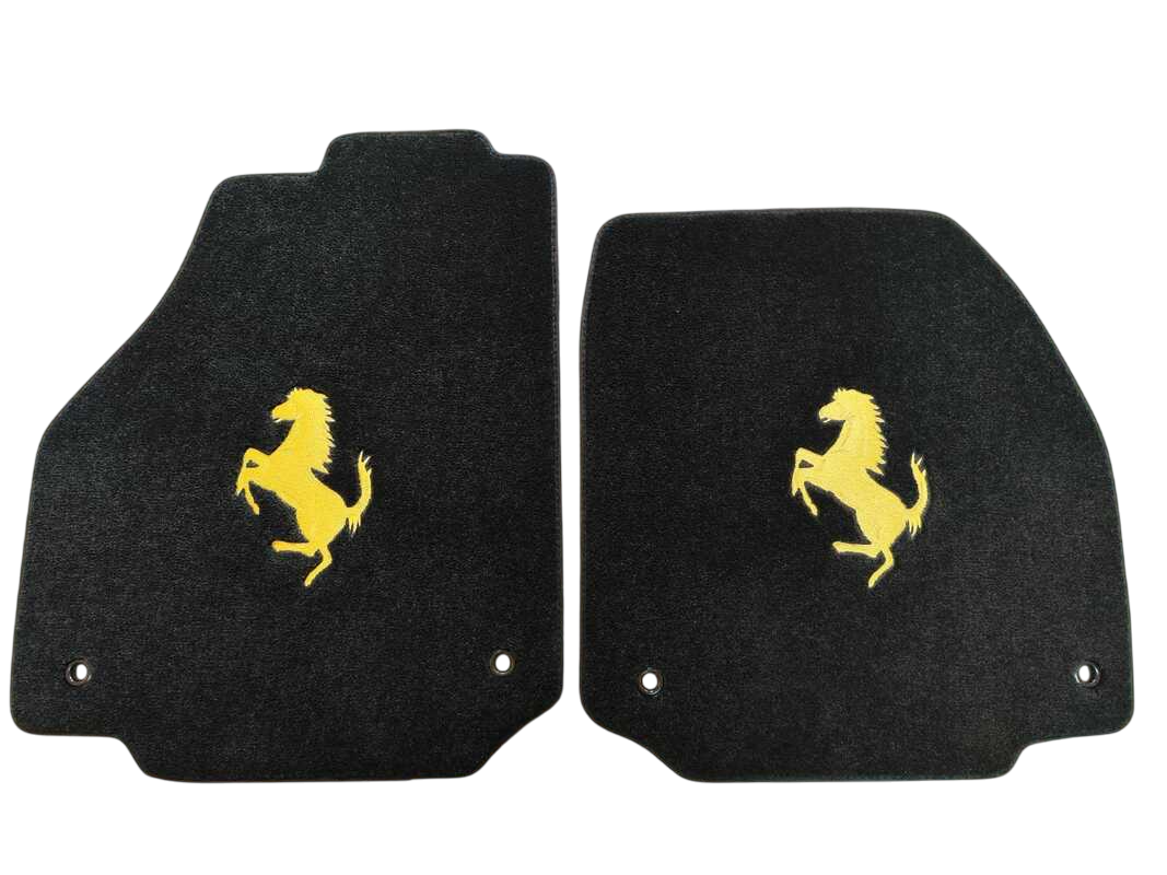 Ferrari Fußmatten Maßgeschneiderte Teppichmatten aus Velours mit individueller Naht