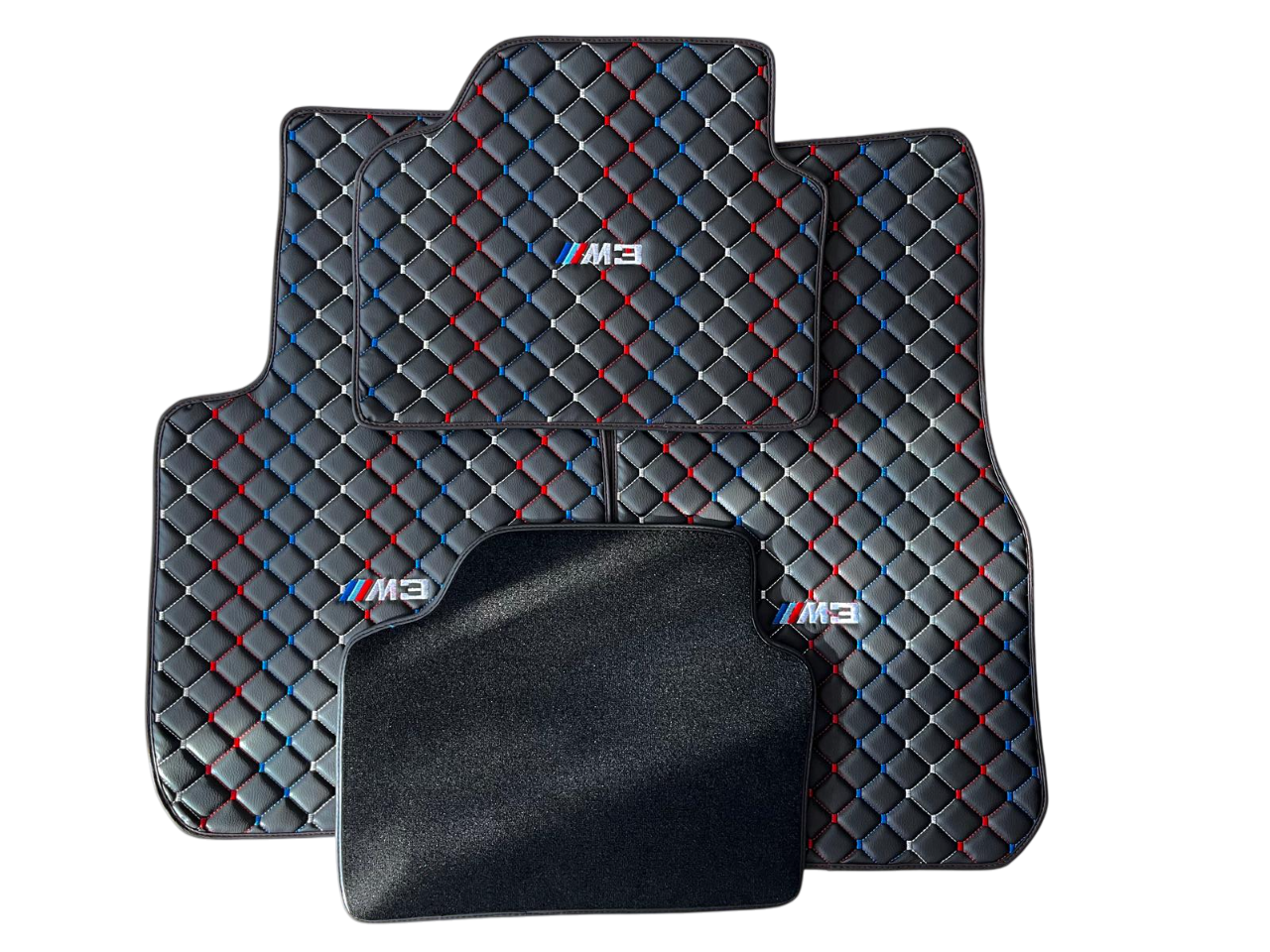 For BMW M4 Leder Fußmatten Maßgeschneidert