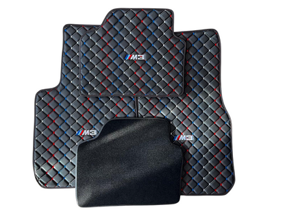 For BMW M4 Leder Fußmatten Maßgeschneidert