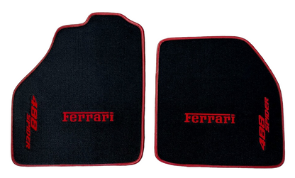 Ferrari Fußmatten Maßgeschneiderte Teppichmatten aus Velours mit individueller Naht