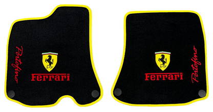 Ferrari Fußmatten Maßgeschneiderte Teppichmatten aus Velours mit individueller Naht