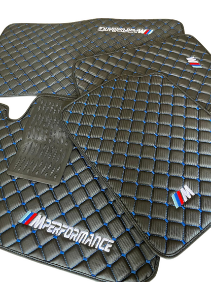 For BMW M3 Leder Fußmatten Maßgeschneidert