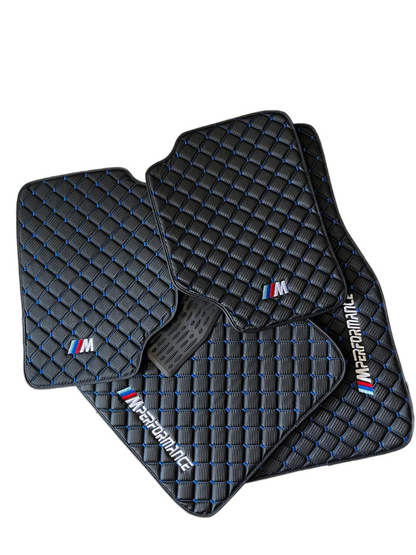 For BMW M3 Leder Fußmatten Maßgeschneidert