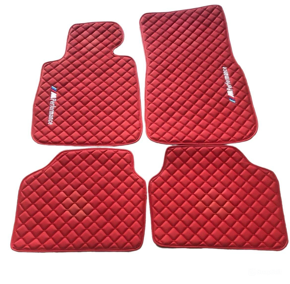 For BMW M4 Leder Fußmatten Maßgeschneidert